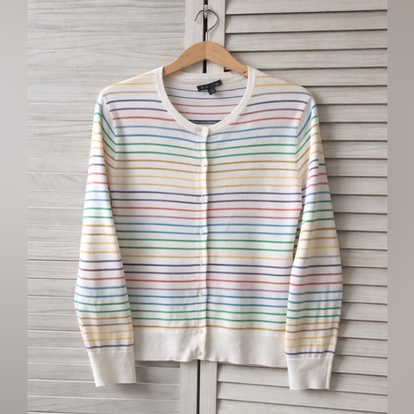 Brooks Brothers Sweaters - Brooks Brothers Women's Striped Cardigan - Multicolor
